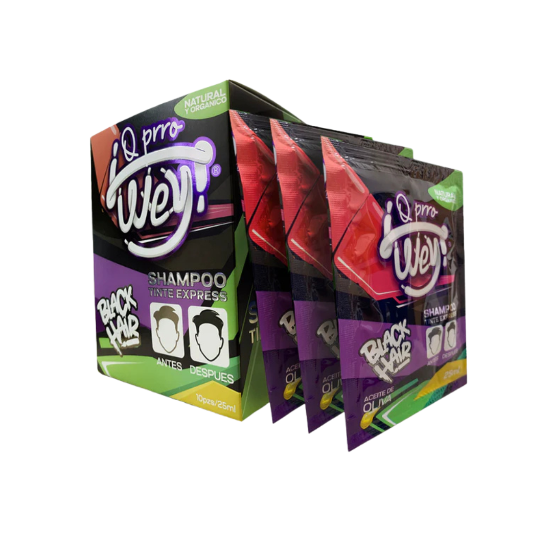 Tinte Shampoo Express 10 pzas - Q Prro Wey