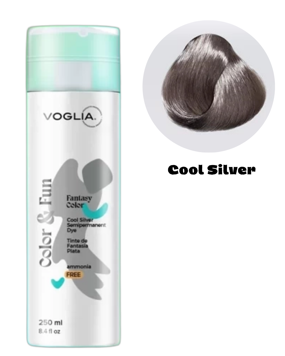 Color & Fun (TINTE FANTASIA PLATA) 250ml - Voglia