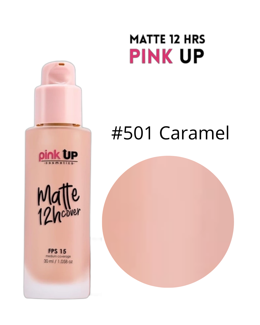 Maquillaje Liquido Matte Cover 30ml - Pink up