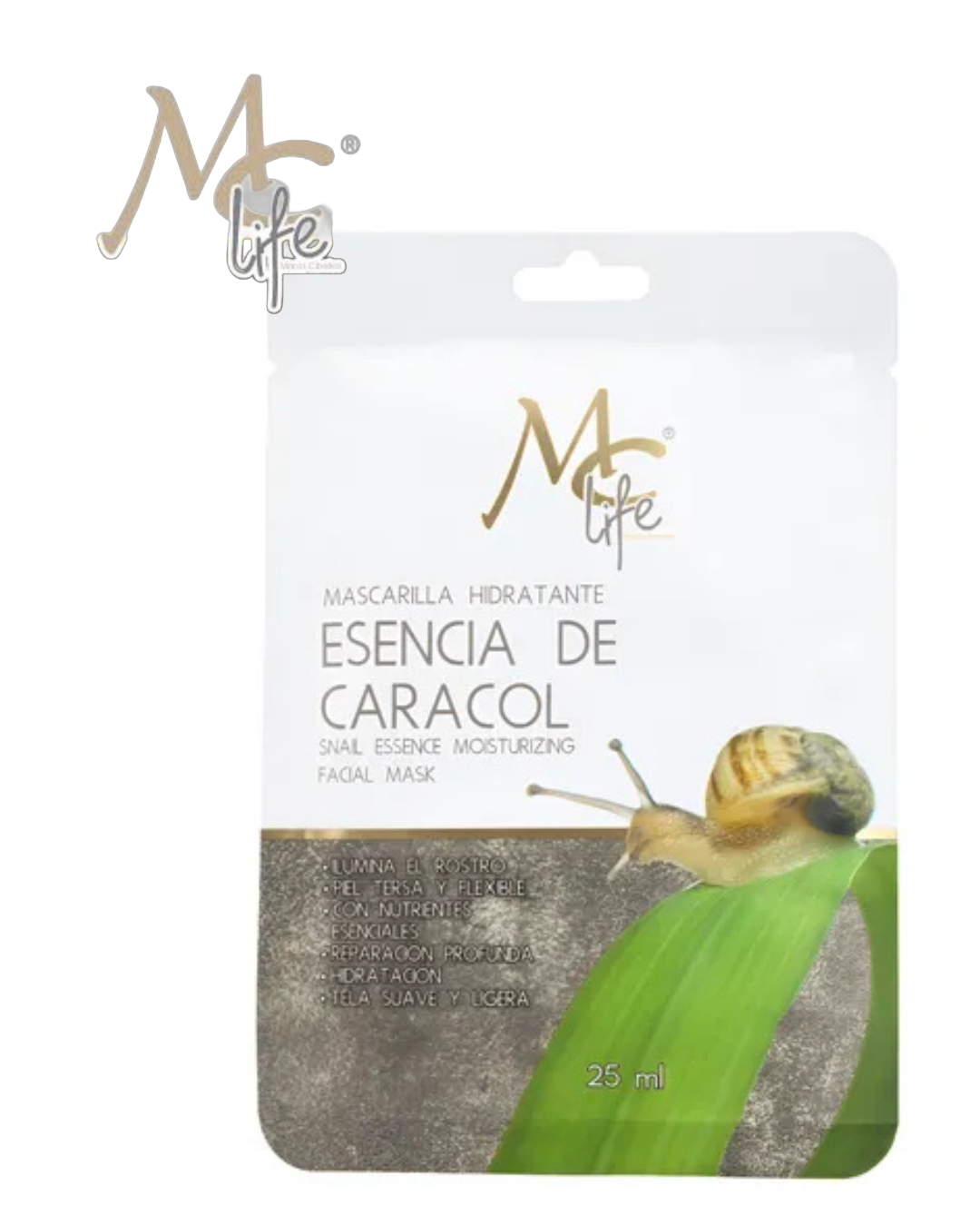 Mascarilla hidratante con esencia de caracol 25ml - Mc Life