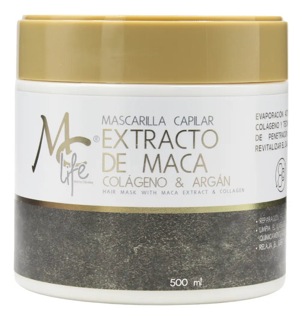 Mascarilla Capilar Extracto De Maca Colágeno & Argán 500ml - Mc Life