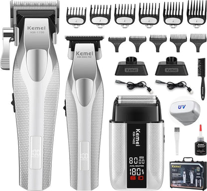 Kit 3 en 1 Combo Profesional Silver - KEMEI