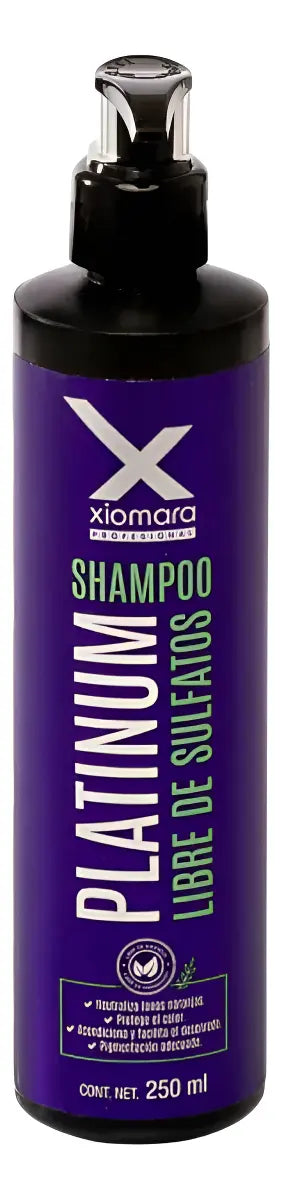 Shampoo matizador Platinum libre de sulfatos 250ml - Xiomara
