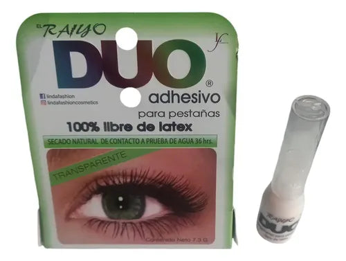 Pegamento p/pestaña transparente Rayo libre de látex 7.3g - DUO