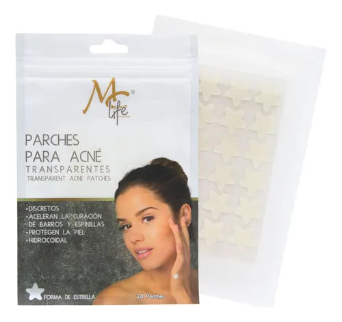 Parches para acné transparentes 24pzs - Mc Life