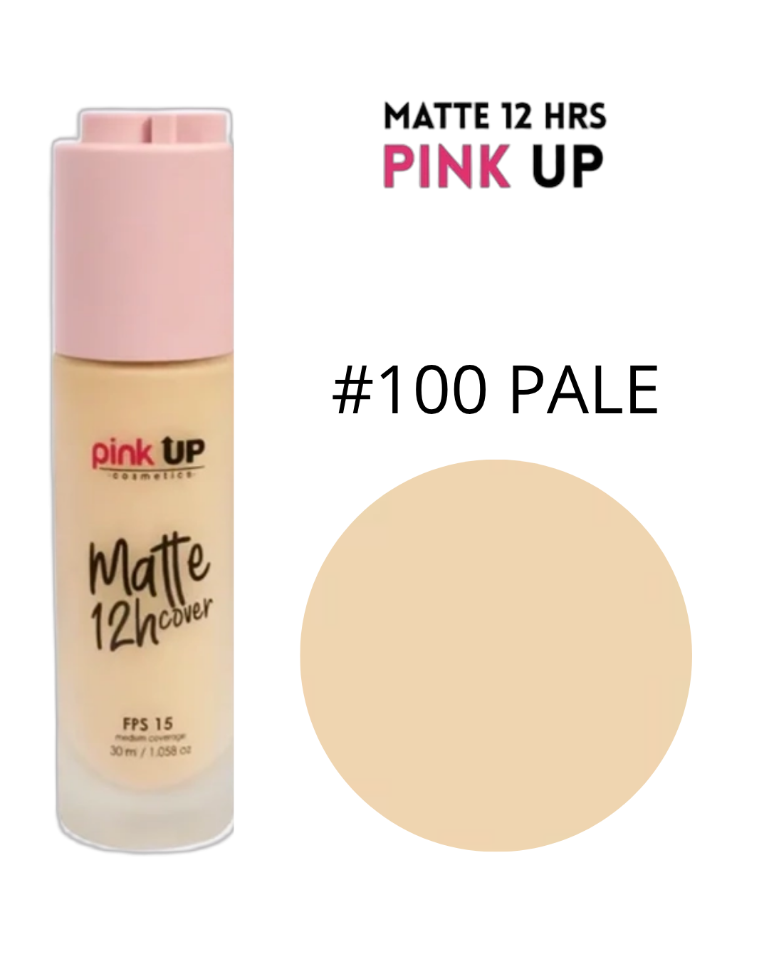 Maquillaje Liquido Matte Cover 30ml - Pink up