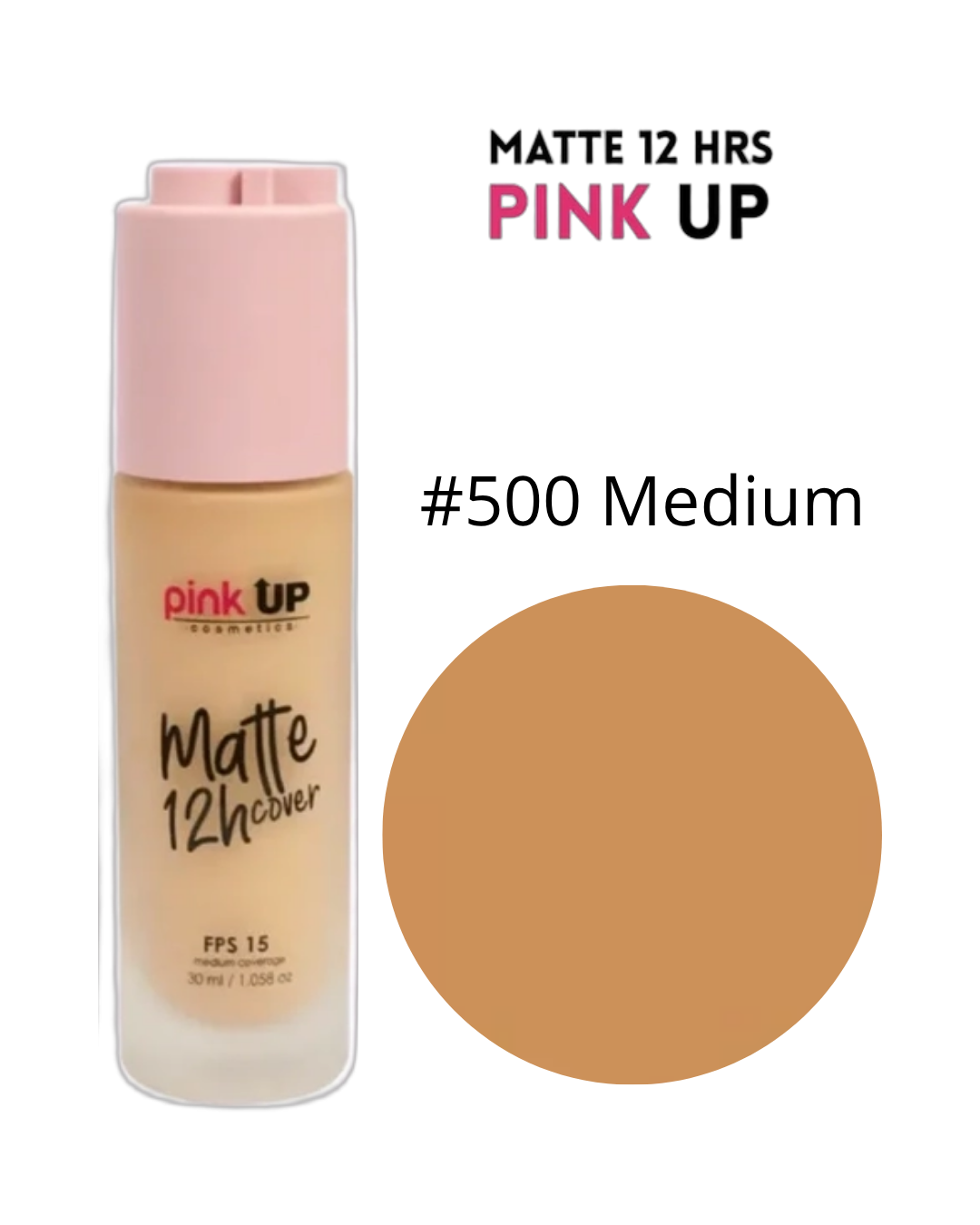 Maquillaje Liquido Matte Cover 30ml - Pink up