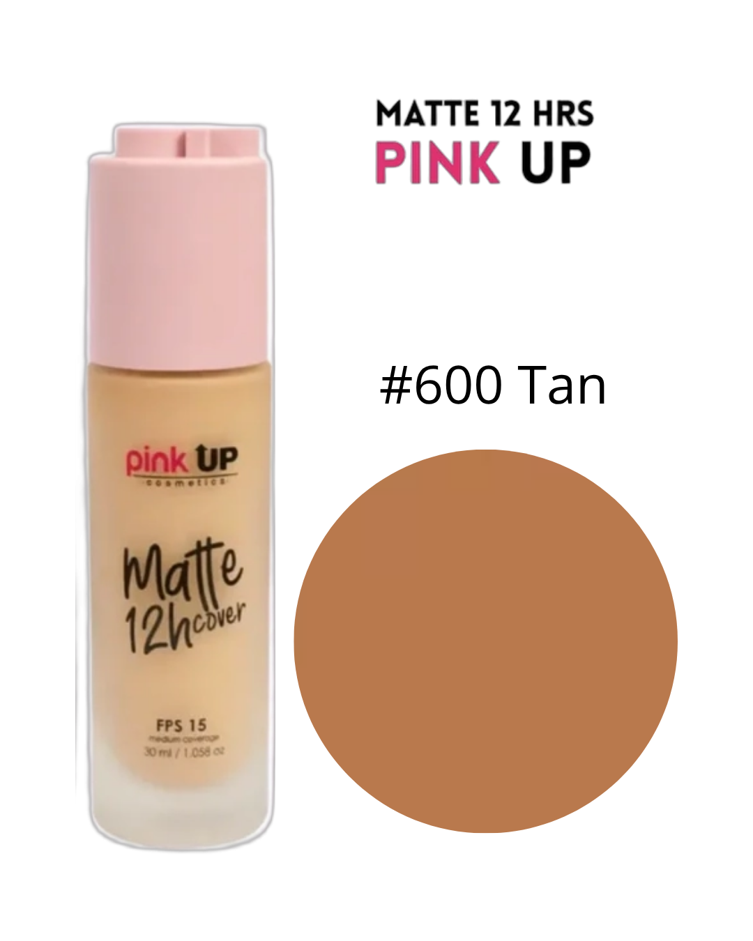 Maquillaje Liquido Matte Cover 30ml - Pink up