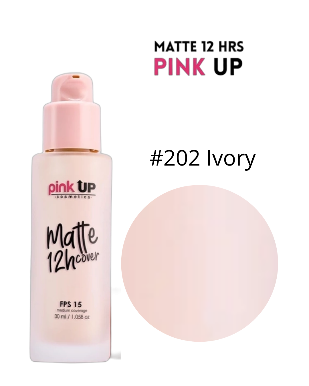 Maquillaje Liquido Matte Cover 30ml - Pink up