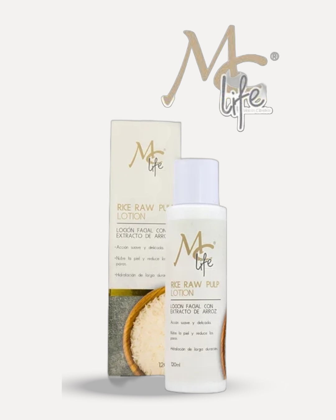 Loción facial con extracto de arroz 120ml - Mc Life