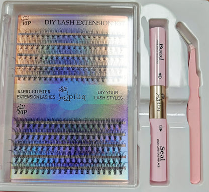 Kit de pestañas con pegamento y aplicador 10P/20P - Ari PILIQ Diy