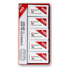 Hojas de afeitar doble filo ROJA CAJA C/100 pzs - DORCO